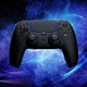 A PS5 Dualsense controller hangs out among the stars.
